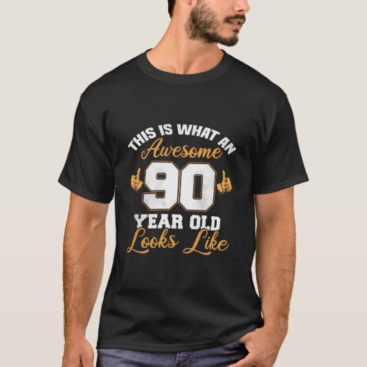 90Th Novelty Awesome 90 T-Shirt (Vorderseite)