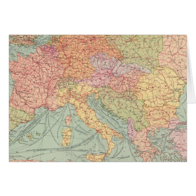 910 Kommunikationslinien, Mitteleuropa (Vorderseite (Horizontal))