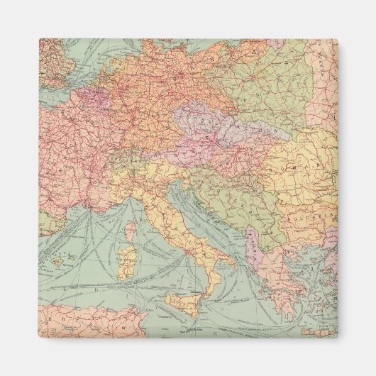 910 Kommunikationslinien, Mitteleuropa Magnet (Vorne)