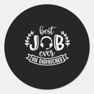 911 Absender, Befrager, Goldline Runder Aufkleber