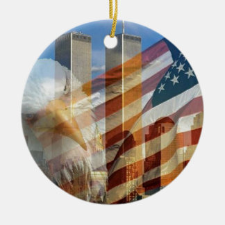 911 Adlerflaggentürme Keramik Ornament