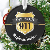 911 Dispatch Abzeichen Personalisiert Ornament