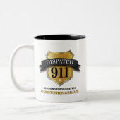 911 Dispatch Operator Personalisierte Kaffee-Tasse Zweifarbige Tasse (Links)