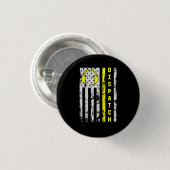 911 Dispatch Operator Thin Gold Line Dispatcher Button (Vorne & Hinten)