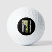 911 Dispatch Operator Thin Gold Line Dispatcher Golfball (Vorderseite)