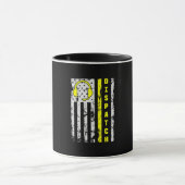911 Dispatch Operator Thin Gold Line Dispatcher Tasse (Zentrum)