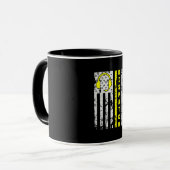 911 Dispatch Operator Thin Gold Line Dispatcher Tasse (Vorderseite Links)