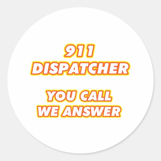 911 Dispatcher-1 Runder Aufkleber (Vorderseite)
