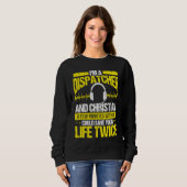 911 Dispatcher Christian Thin Gold Line Dispatch O Sweatshirt (Vorne ganz)