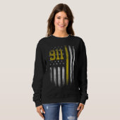911-Dispatcher Dispatch uns Flagge Polizei Notfal Sweatshirt (Vorne ganz)