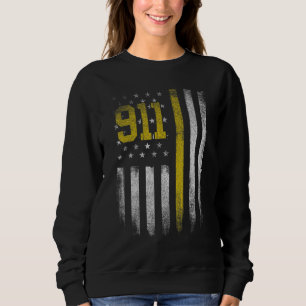 911-Dispatcher Dispatch uns Flagge Polizei Notfal Sweatshirt