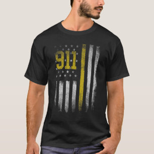 911 Dispatcher Dispatcher Dispatch US Flag Police  T-Shirt