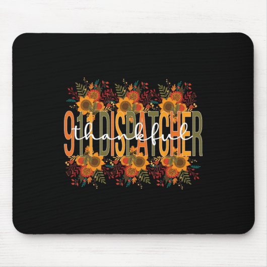 911 Dispatcher-Erntedank 911-Betreiber Mousepad (Vorne)