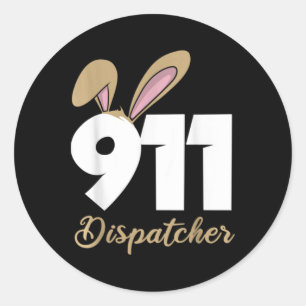 911-Dispatcher-Ostern Pullover Hoodie  Runder Aufkleber