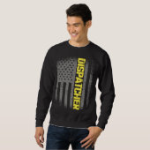 911 Dispatcher Thin Gold Line US Flag Emergency Di Sweatshirt (Vorne ganz)