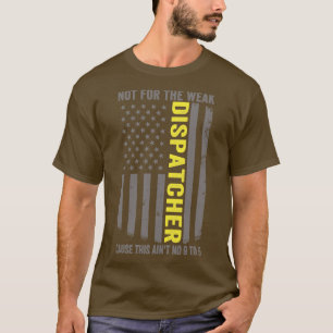 911 Dispatcher US-Flagge Thin Gold Line Emergency T-Shirt