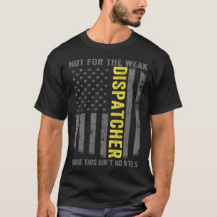 911 Dispatcher US-Flagge Thin Gold Line Emergency T-Shirt