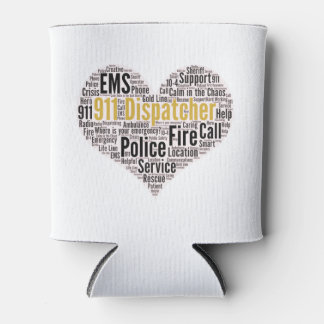 911 Dispatcher Word Cloud-Kaffee-Tasse Dosenkühler