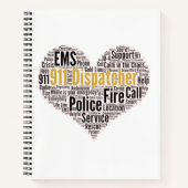 911 Dispatcher Word Cloud-Kaffee-Tasse Notizblock (Vorderseite)