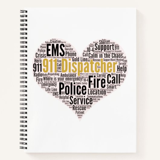 911 Dispatcher Word Cloud-Kaffee-Tasse Notizblock (Vorderseite)
