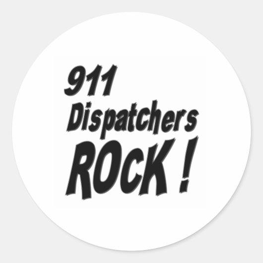 911 Dispatchers Rock! Aufkleber (Vorderseite)