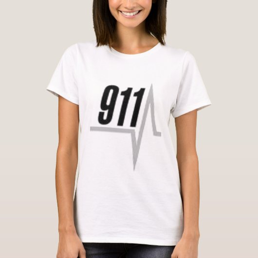 911 EKG Streifen T-Shirt (Vorderseite)
