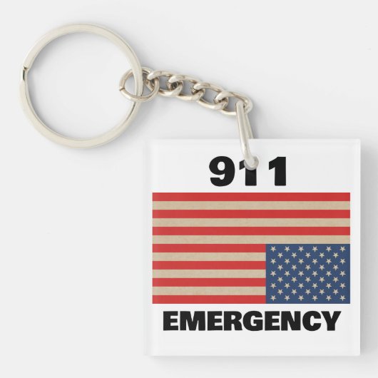 911 Emergency Keychain Schlüsselanhänger (Vorderseite)