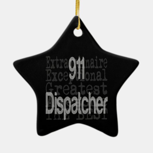 911 Extraordinaire für Dispatcher Keramik Ornament (Hinten)