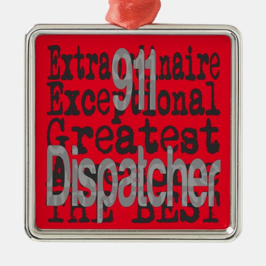 911 Extraordinaire für Dispatcher Silbernes Ornament (Vorne)