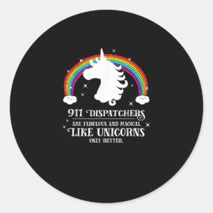 911 Fantastische Magie wie Unicorns Spaß Runder Aufkleber