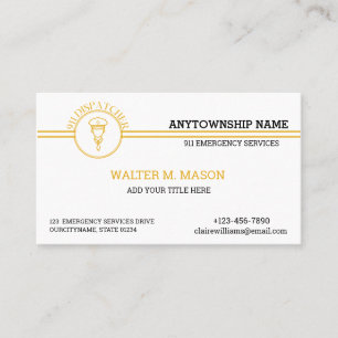 911 Flaggenflagge für die dünne Goldlinie der Disp Visitenkarte