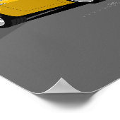 911 Gelbes klassisches Pkw-Poster - Retro-Sportwag Poster (Ecke)