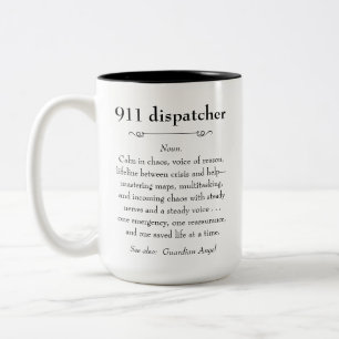 911 Geschenk für Notfall-Rückführung Zweifarbige Tasse