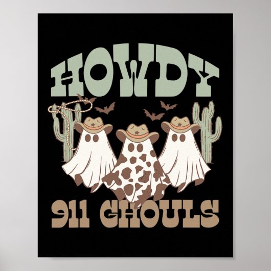 911 Ghouls Halloween Ghost Wes vom Dispatcher-Disp Poster (Vorne)