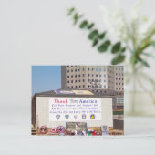 911 Ground Zero Vielen Dank, Amerika Postkarte (Stehend Vorderseite)