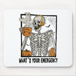 911 Halloween-Skelett, was dein Emerge ist Mousepad