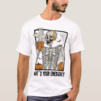 911 Halloween-Skelett, was dein Emerge ist T-Shirt