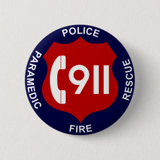 911 Knopf-Polizei feuert Krankenwagen ab Button