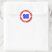 911 KONSPIRATIONSSCHALTER RUNDER AUFKLEBER (Tasche)