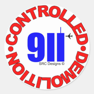 911 KONSPIRATIONSSCHALTER RUNDER AUFKLEBER