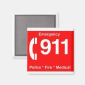 911 MAGNET (Vorderseite/Rückseite)