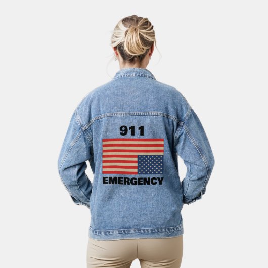 911 Notfall-Denimjacke Jeansjacke (Modell)