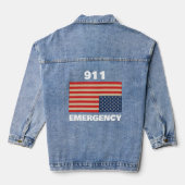 911 Notfall-Denimjacke Jeansjacke (Rückseite)