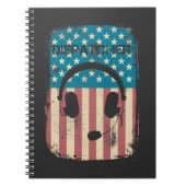 911 Operator-Dispatcher-Retro-amerikanisches Flag Notizblock (Vorderseite)