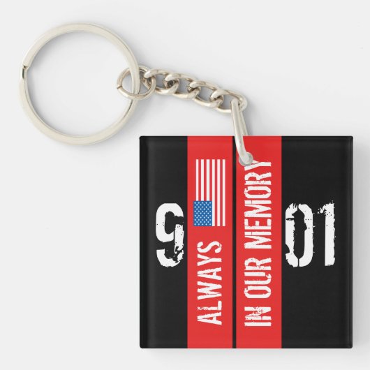 911 Schwarz-Rot-Schlüsselanhänger Schlüsselanhänger (Vorderseite)