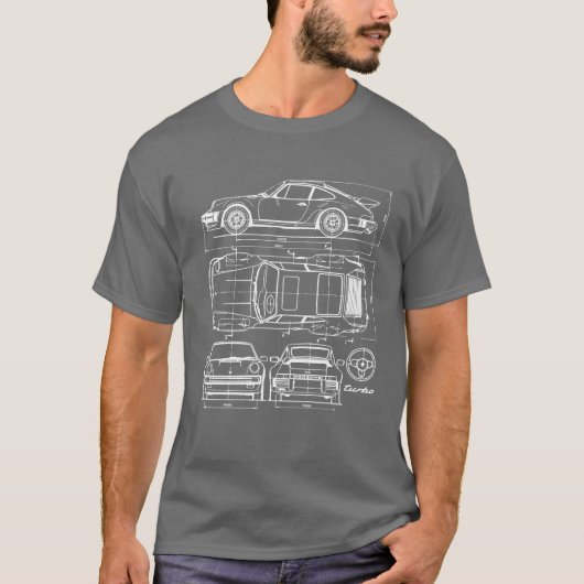 911 Turbo Plan-T - Shirt (Vorderseite)