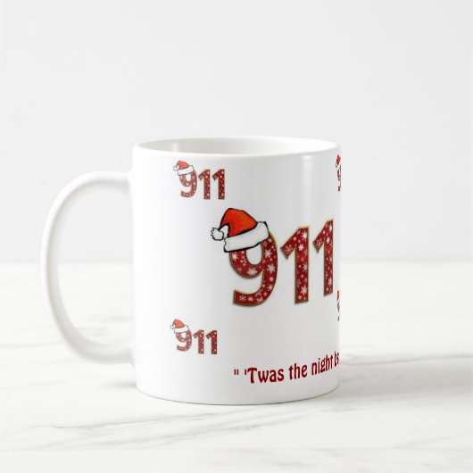 911 Twas die Nacht vor Weihnachten Kaffeetasse (Links)