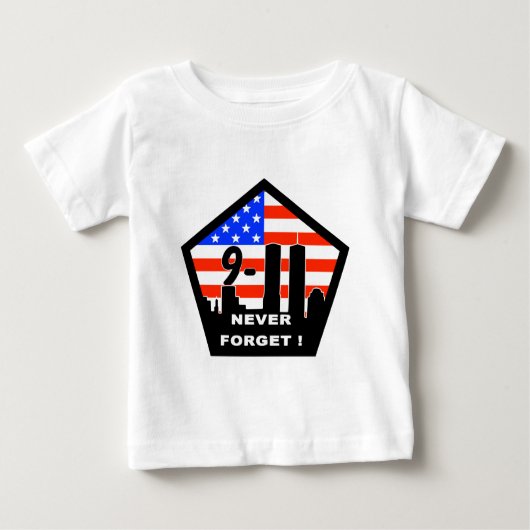 911 Vergessen Sie nie Baby T-shirt (Vorderseite)