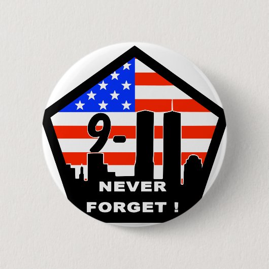 911 Vergessen Sie nie Button (Vorderseite)