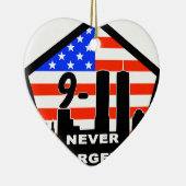 911 Vergessen Sie nie Keramik Ornament (Rechts)
